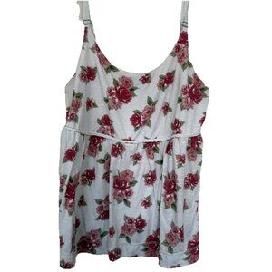 Torrid Babydoll Camisole Top Sz 2 2X Floral Braided Flowy Soft Romantic Feminine